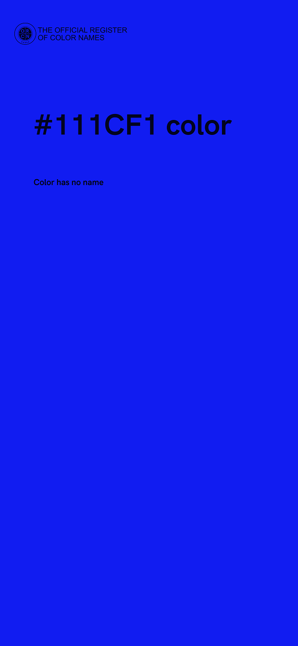 #111CF1 color image