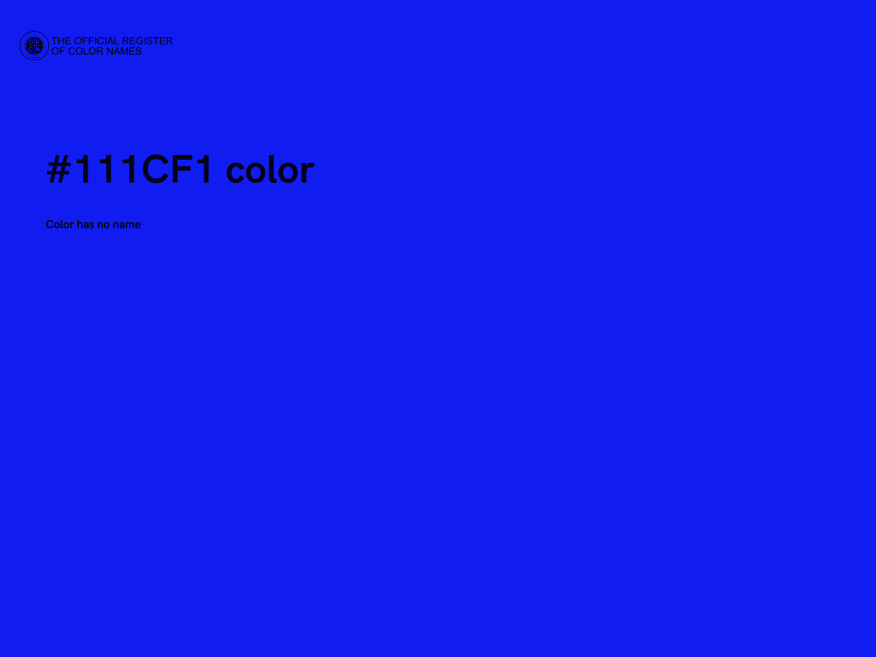 #111CF1 color image