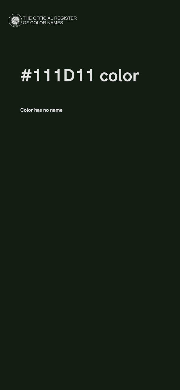 #111D11 color image