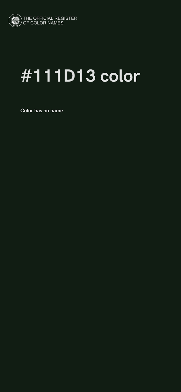 #111D13 color image