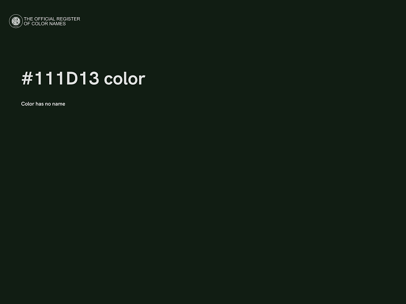 #111D13 color image