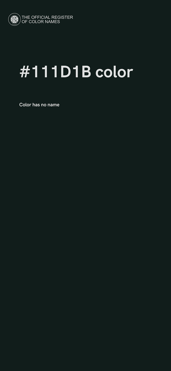 #111D1B color image