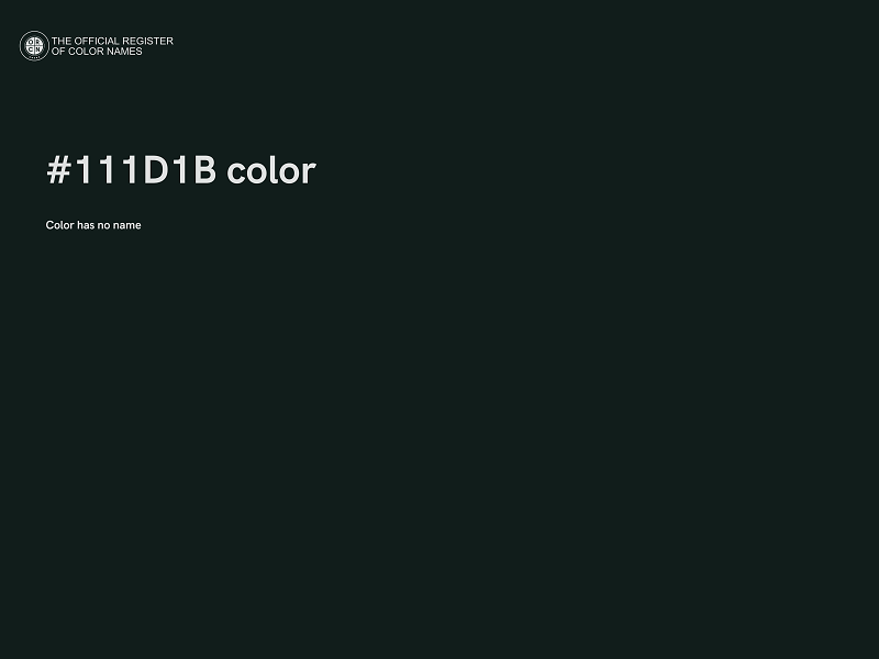 #111D1B color image