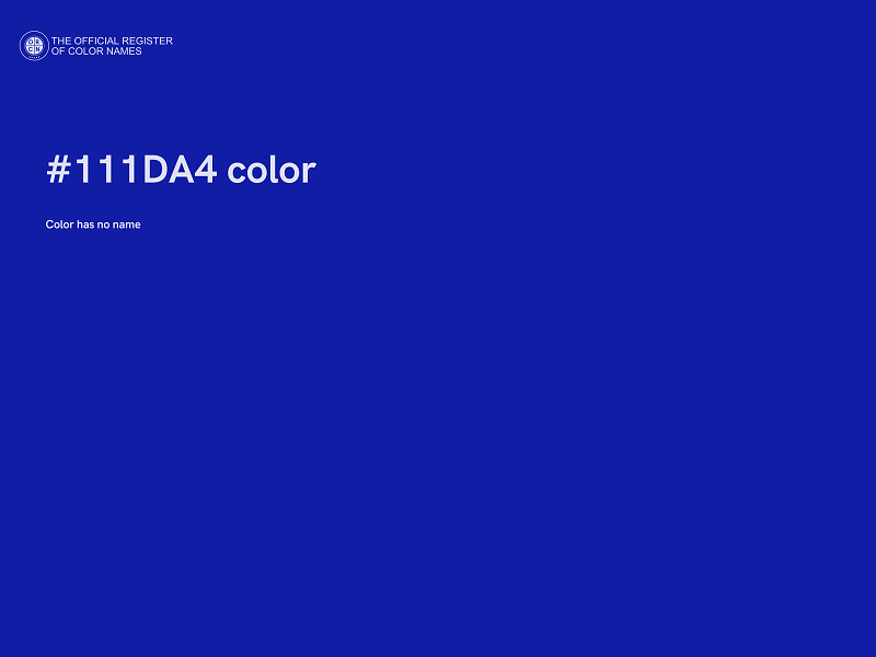 #111DA4 color image
