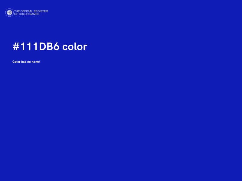 #111DB6 color image