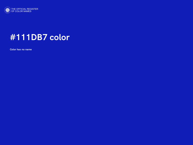 #111DB7 color image