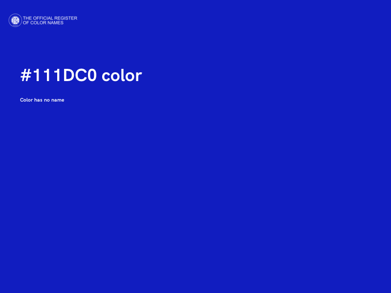 #111DC0 color image