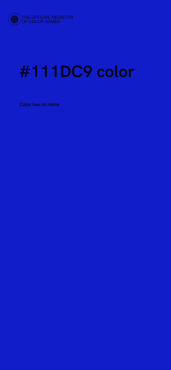 #111DC9 color image