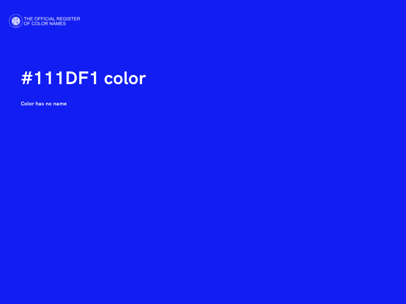 #111DF1 color image