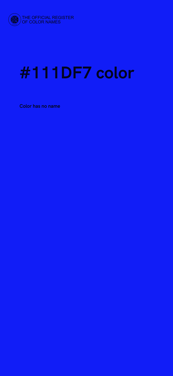 #111DF7 color image