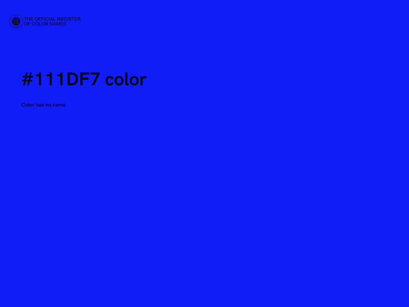 #111DF7 color image
