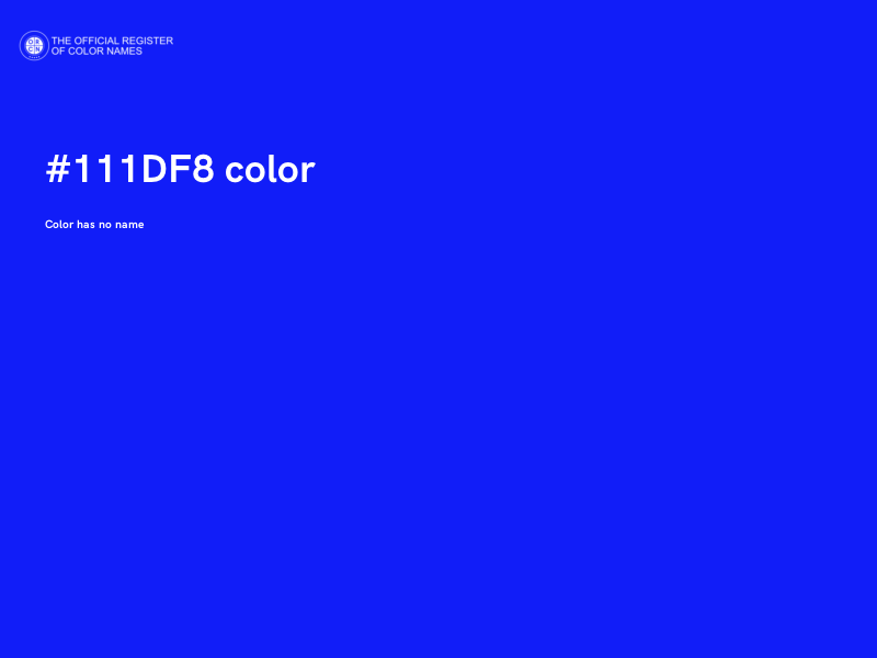 #111DF8 color image