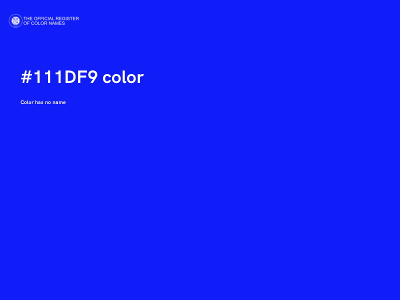 #111DF9 color image