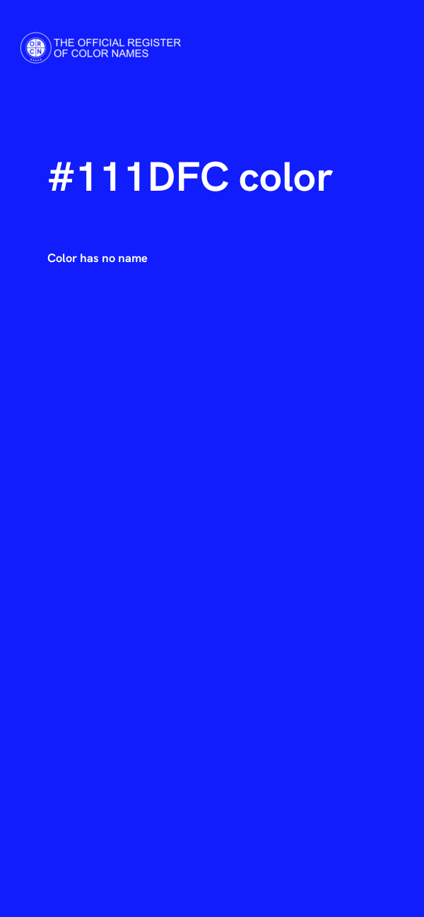 #111DFC color image