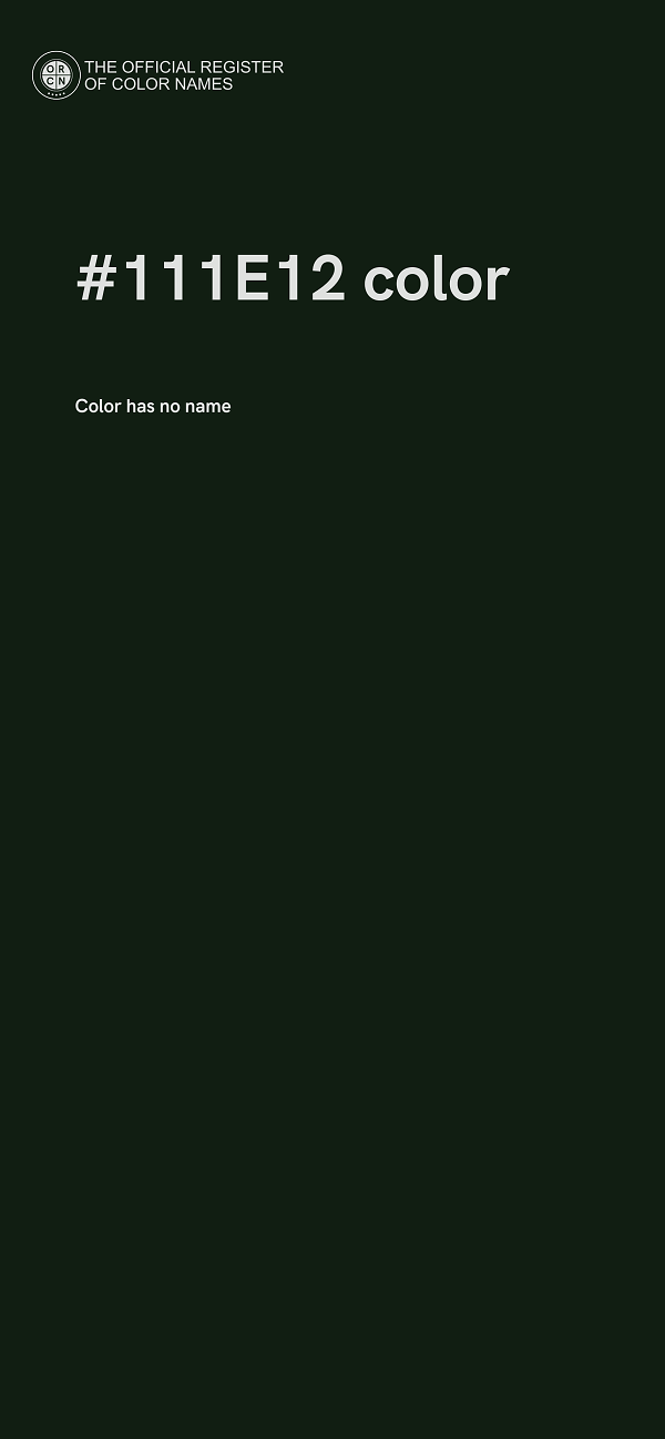 #111E12 color image