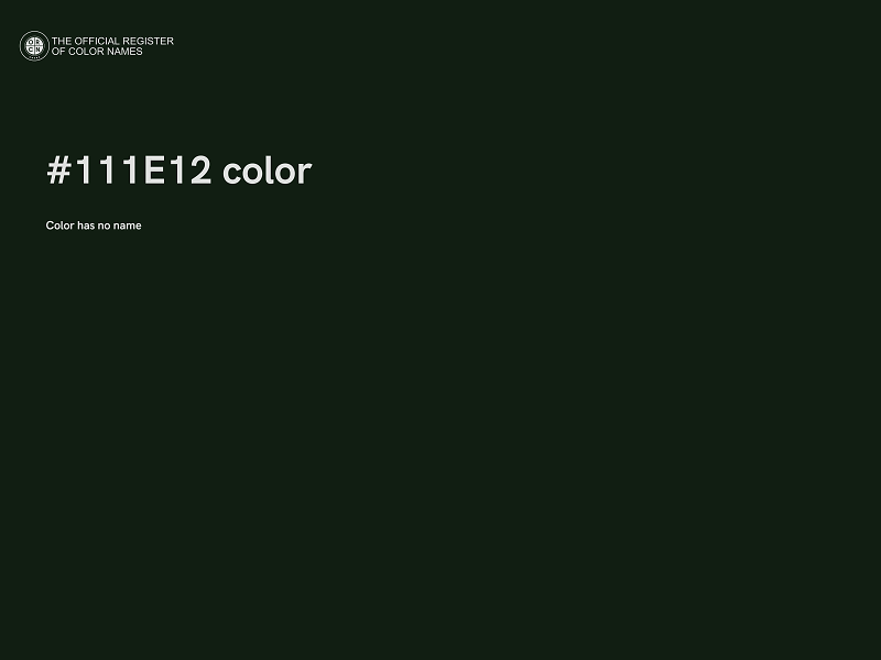 #111E12 color image
