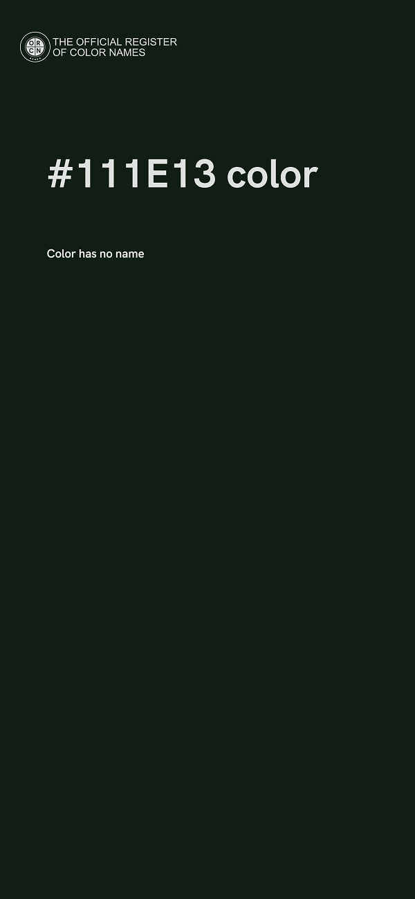 #111E13 color image
