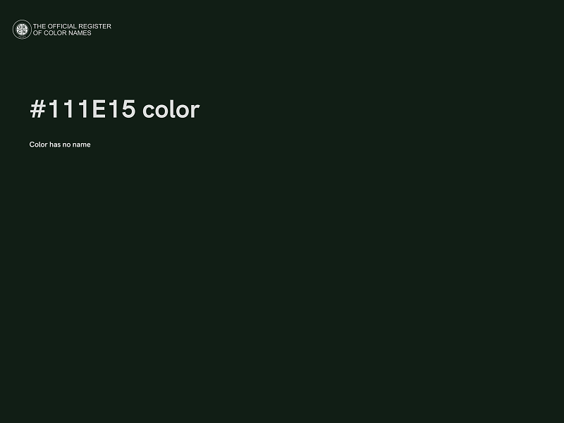 #111E15 color image