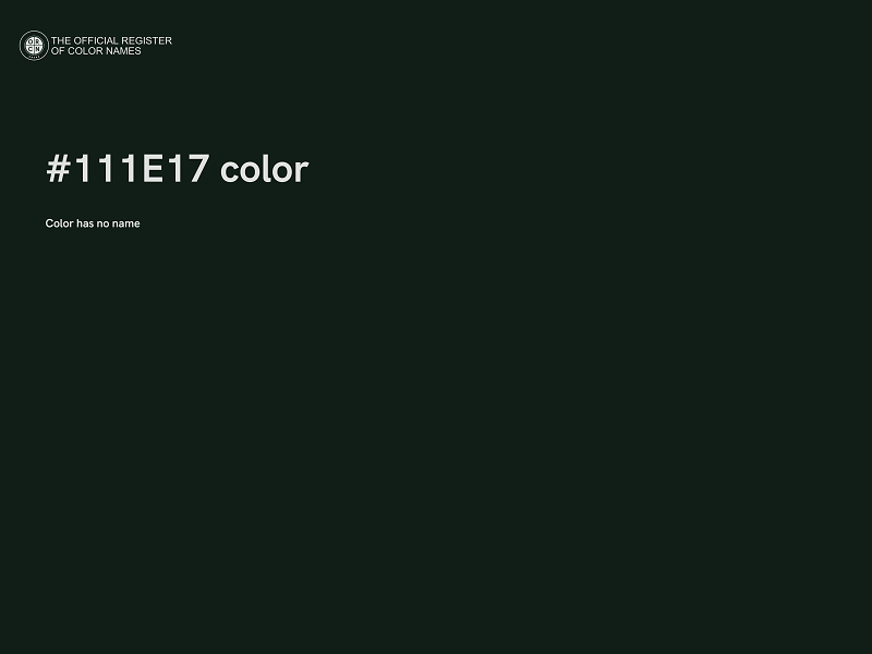 #111E17 color image