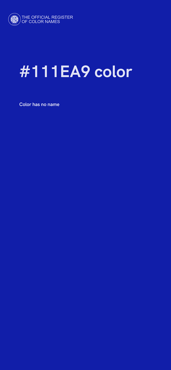 #111EA9 color image