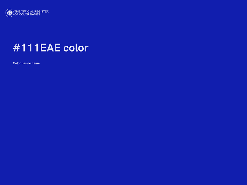 #111EAE color image