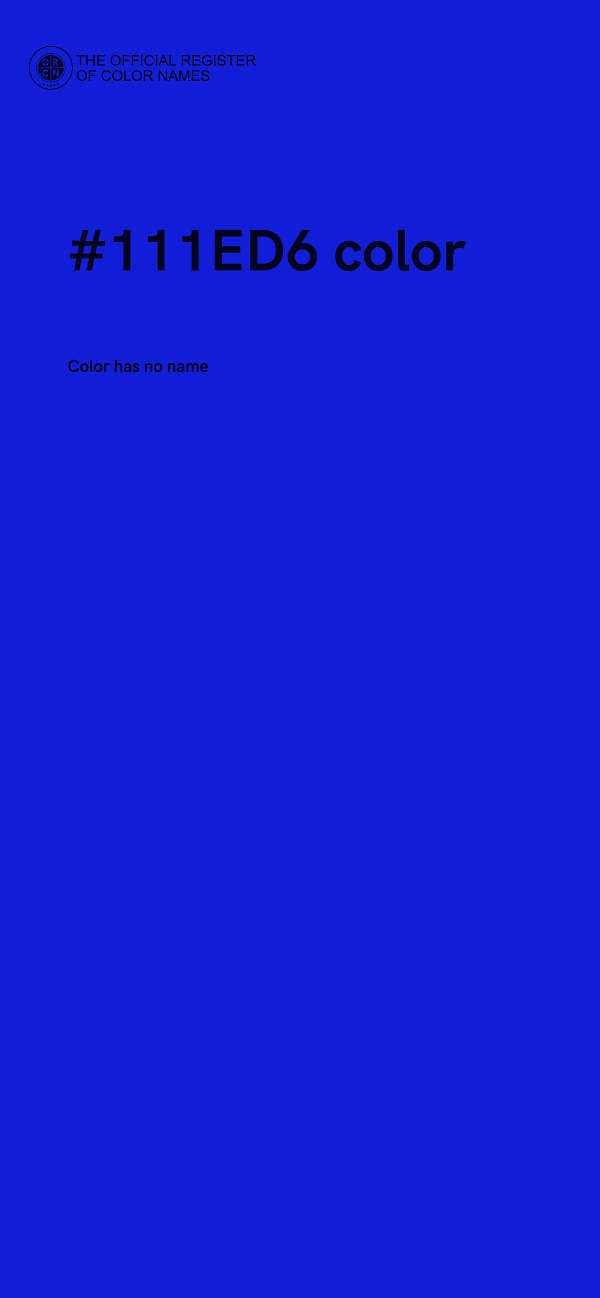 #111ED6 color image