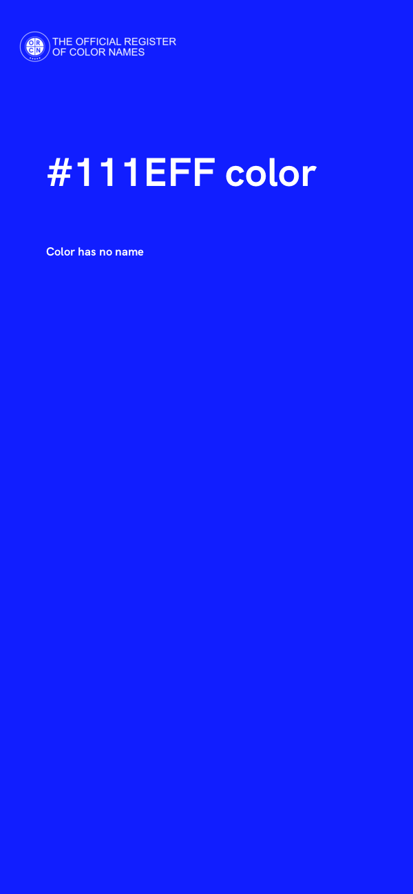 #111EFF color image