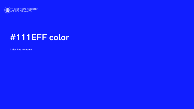 #111EFF color image