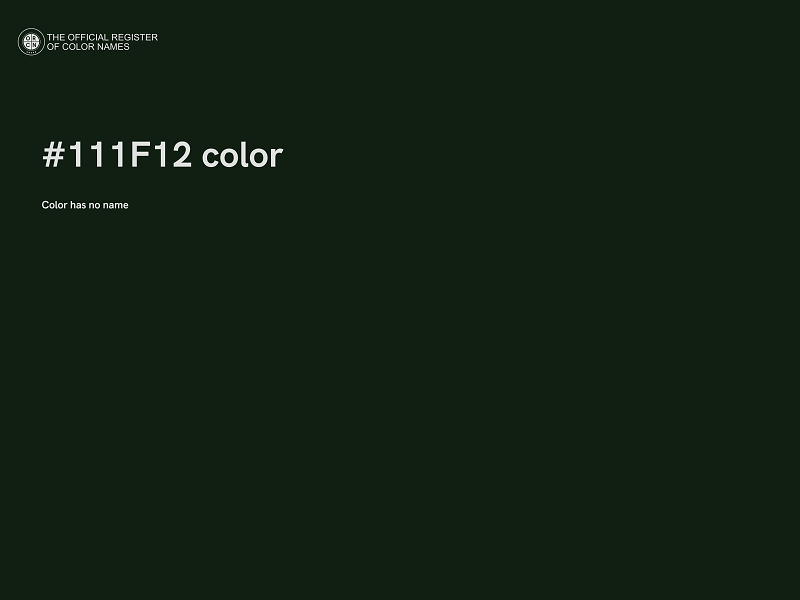 #111F12 color image