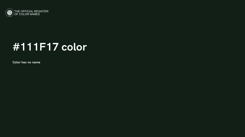 #111F17 color image