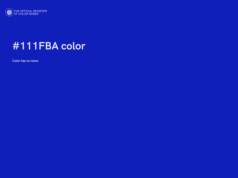 #111FBA color image