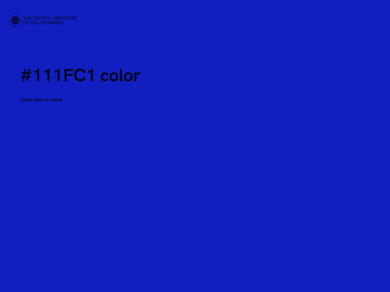 #111FC1 color image