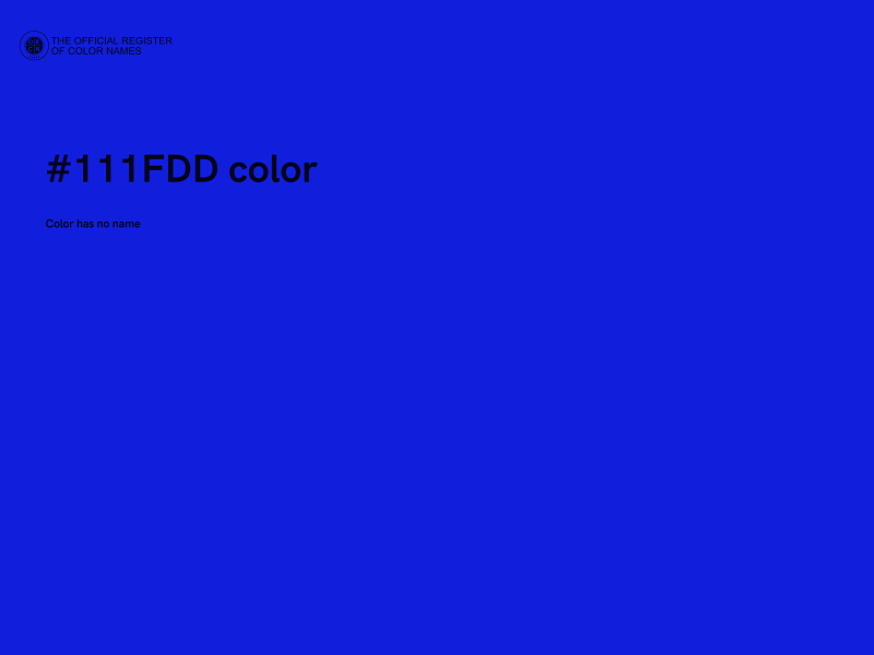 #111FDD color image