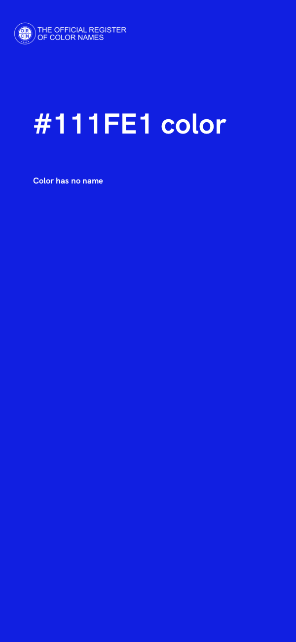 #111FE1 color image