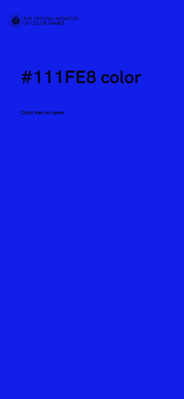 #111FE8 color image
