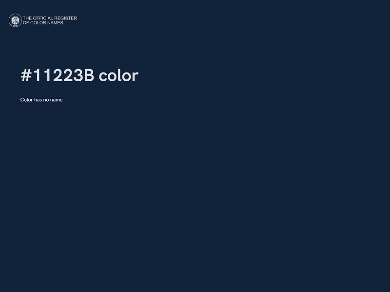 #11223B color image