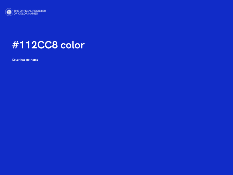#112CC8 color image