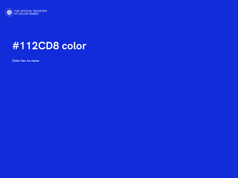 #112CD8 color image