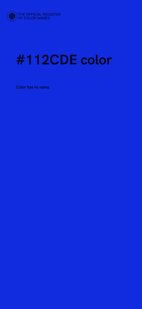 #112CDE color image