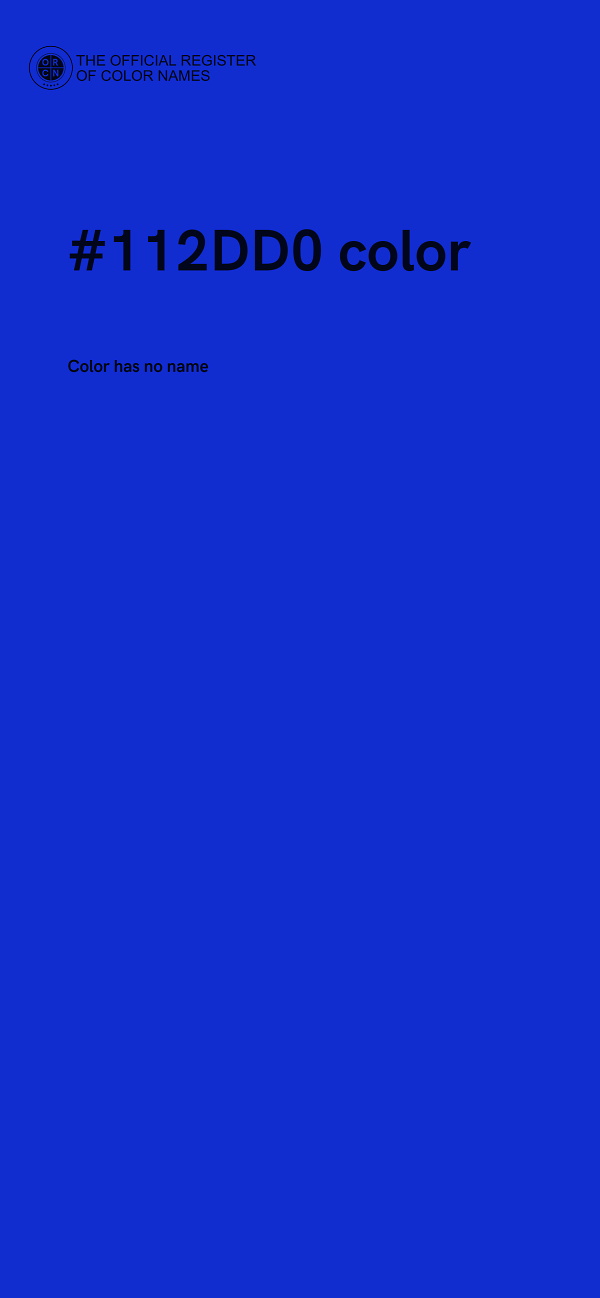 #112DD0 color image