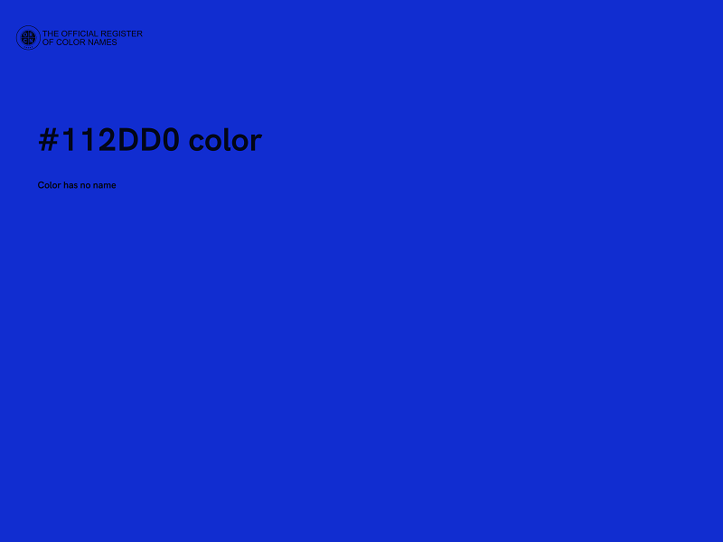 #112DD0 color image