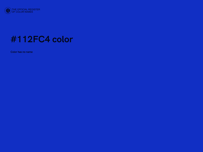 #112FC4 color image