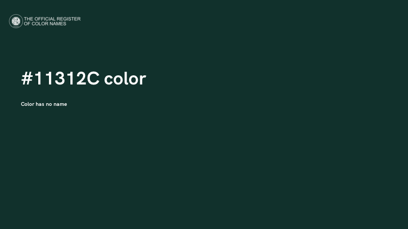 #11312C color image