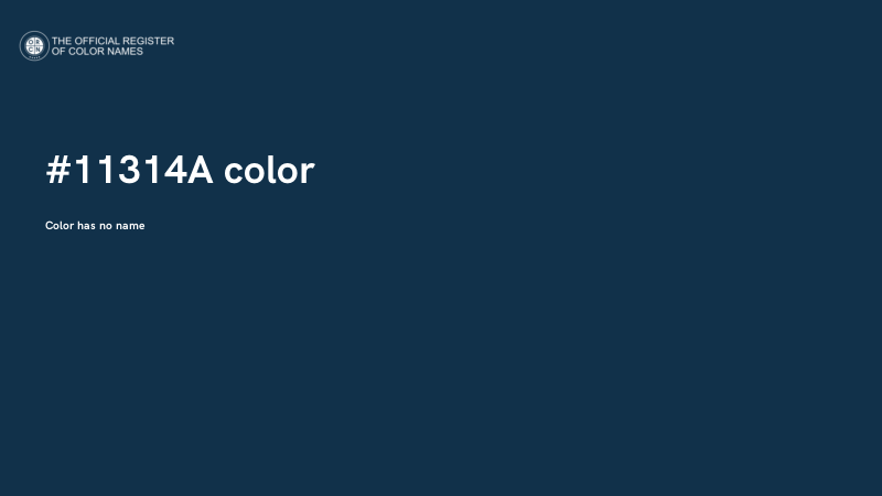 #11314A color image