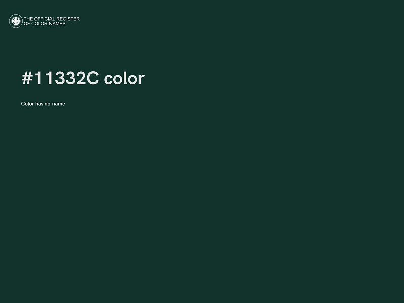 #11332C color image