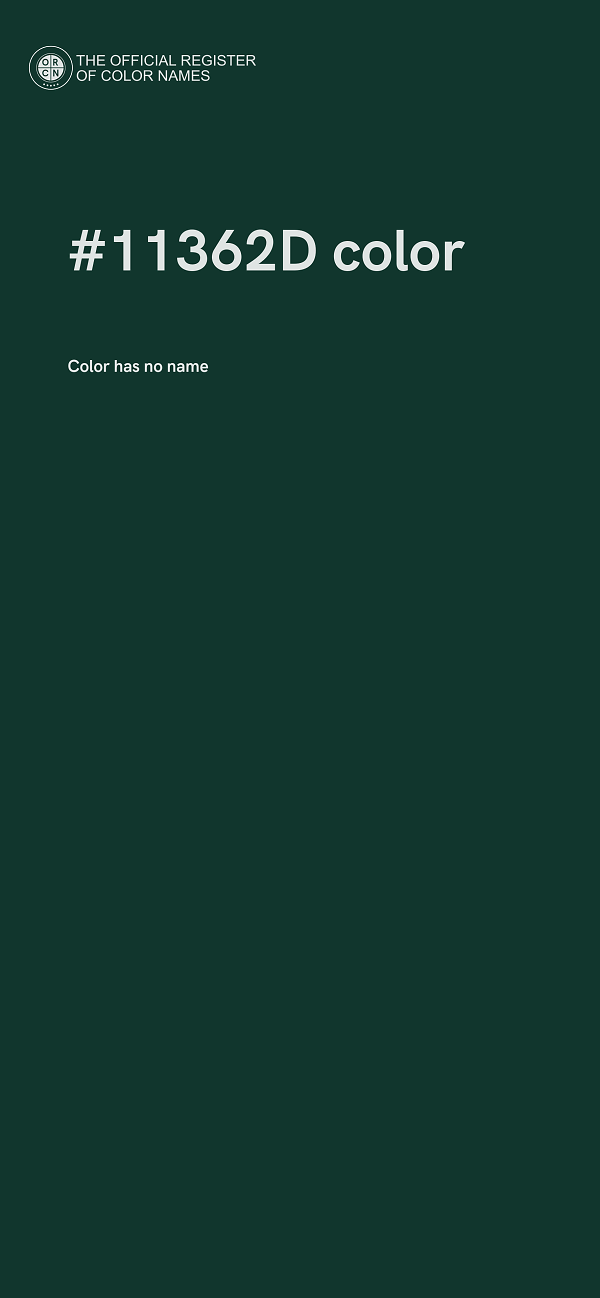 #11362D color image