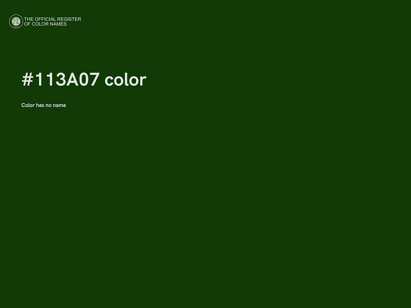 #113A07 color image