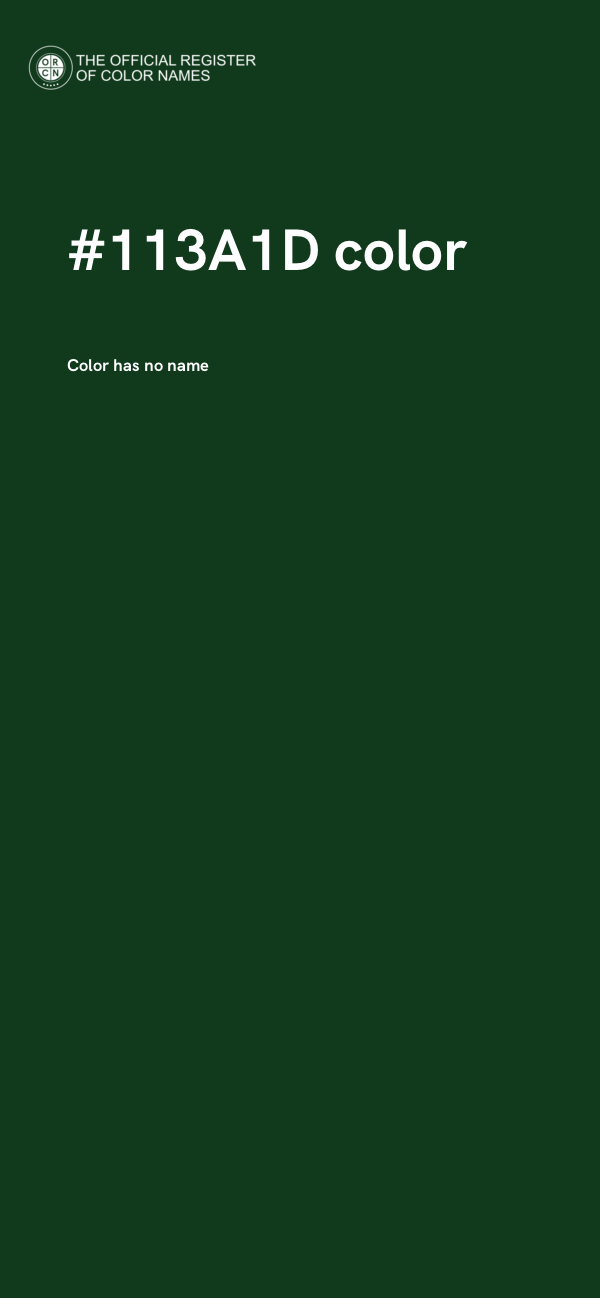 #113A1D color image