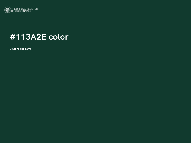 #113A2E color image