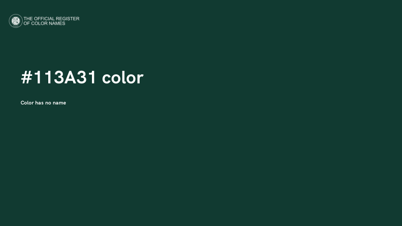 #113A31 color image